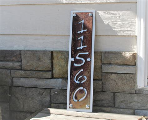 rustic metal house number signs|house letters metal 25.